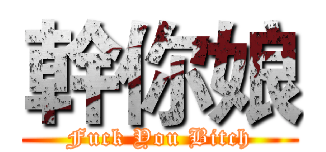 幹你娘 (Fuck You Bitch)