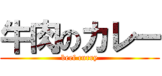 牛肉のカレー (beef curry)
