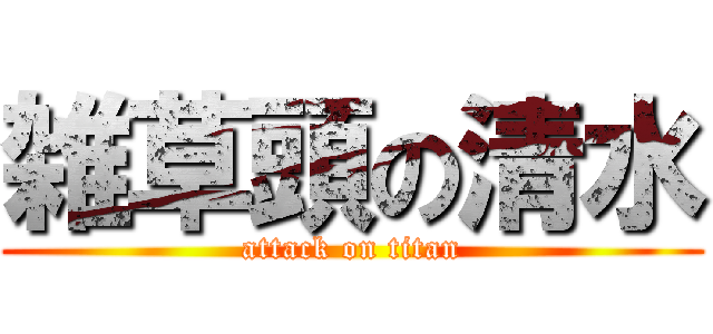 雑草頭の清水 (attack on titan)