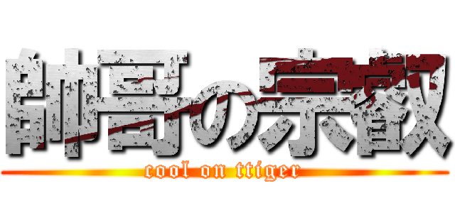 帥哥の宗叡 (cool on ttiger)