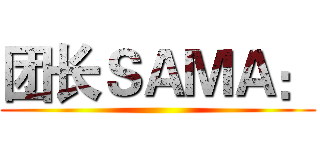 团长ＳＡＭＡ： ()