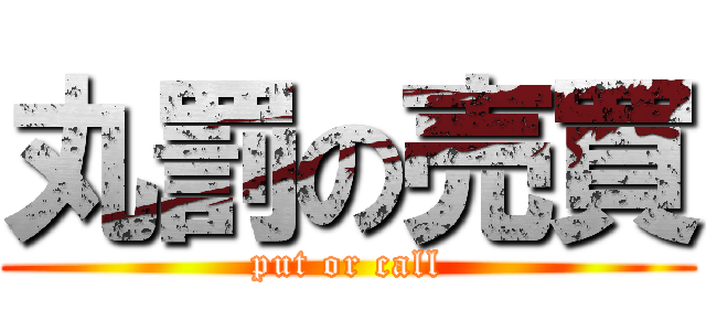 丸罰の売買 (put or call)