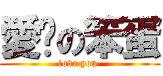 愛ㄋの笨蛋 (love you )