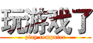 玩游戏了 (play computer)