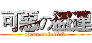 可惡の盜連 (shame on hotlink)