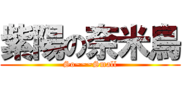 紫陽の奈米鳥 (So~~~Small)