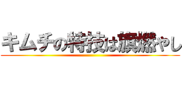 キムチの特技は旗燃やし ()