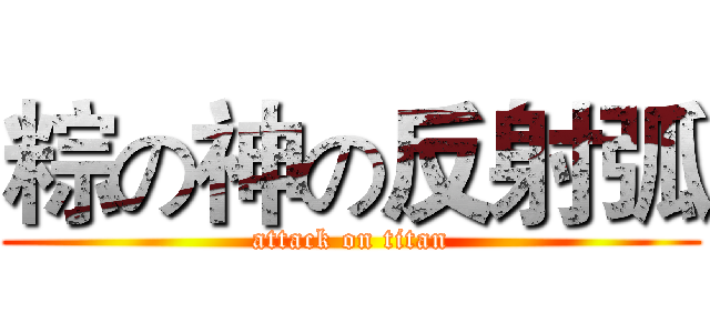 粽の神の反射弧 (attack on titan)