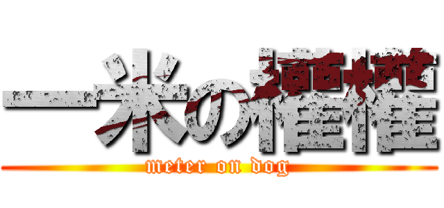 一米の權權 (meter on dog)