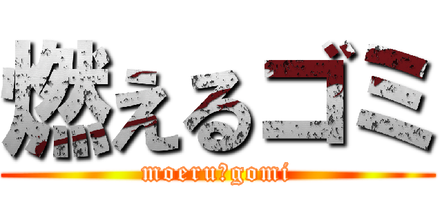 燃えるゴミ (moeru　gomi)