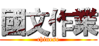 國文作業 (chinese)