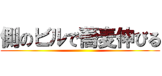 側のビルで蕎麦伸びる ()
