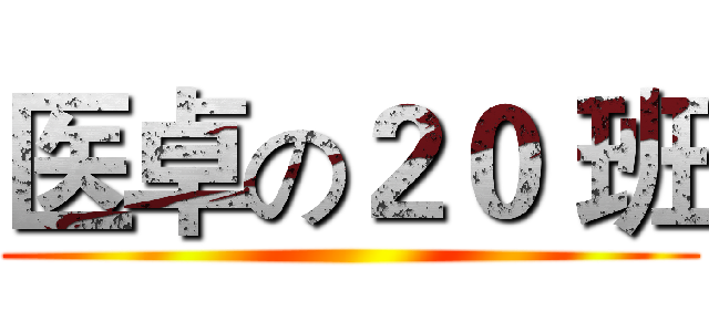 医卓の２０ 班 ()