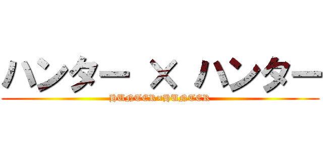 ハンター × ハンター (HUNTER×HUNTER)