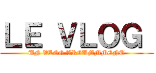 ＬＥ ＶＬＯＧ  (UN VLOG VREUMMMENT)