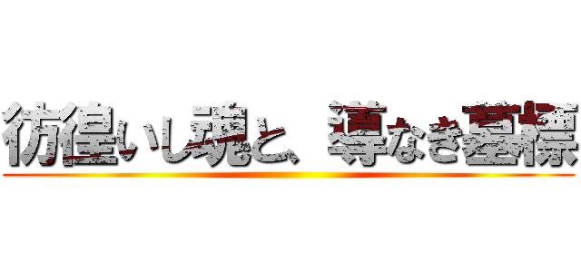 彷徨いし魂と、導なき墓標 ()