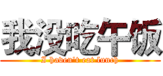 我没吃午饭 (I haven't eat lunch)