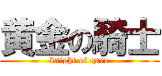 黄金の騎士 (knight of garo)