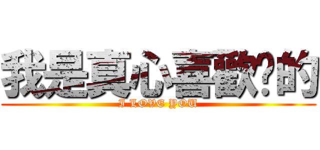 我是真心喜歡你的 (I LOVE YOU)