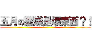 五月の獵燦是壞東西？！ ()