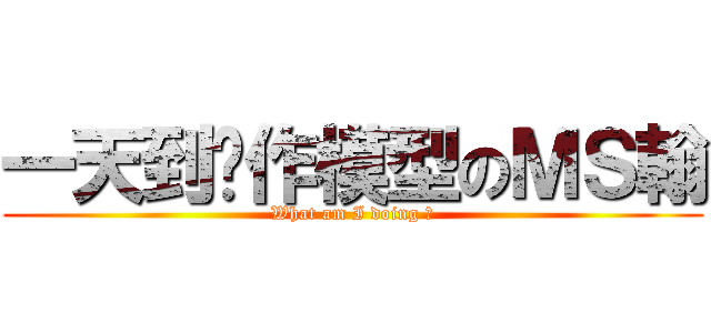 一天到晚作模型のＭＳ翰 (What am I doing ?)