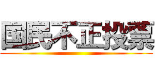 国民不正投票 ()