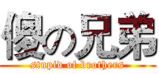 傻の兄弟 (stupid of brothers)