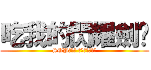 吃我的閃耀劍啦 (SUP不插眼 就只好插輔助了)