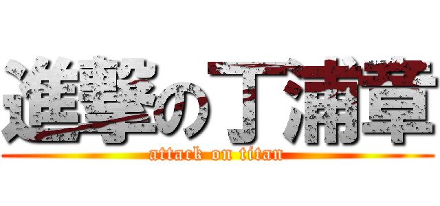 進撃の丁浦章 (attack on titan)