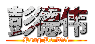 彭德伟 (Pang De Wei)