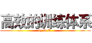 高效的训练体系 (by D.T.)