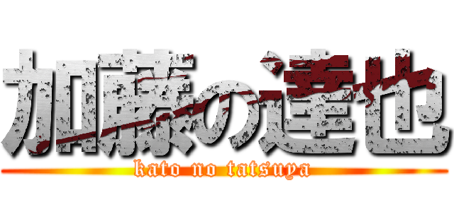 加藤の達也 (kato no tatsuya)