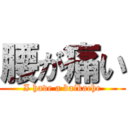 腰が痛い (I have a baikache)