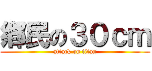 鄕民の３０ｃｍ (attack on titan)