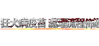狂犬病疫苗 處理流程佈達 (attack on Rabies vaccine)