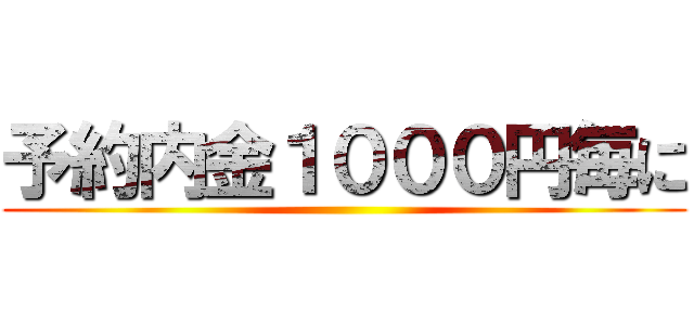 予約内金１０００円毎に ()