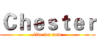 Ｃｈｅｓｔｅｒ (live for now)