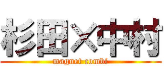 杉田×中村 (magnet combi)