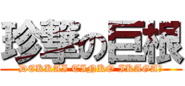 珍撃の巨根 (DEKKAI TINKO IKAGA?)