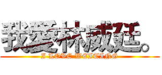 我愛林威廷。 (I LOVE WEITING)