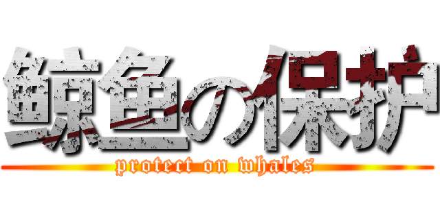 鲸鱼の保护 (protect on whales)