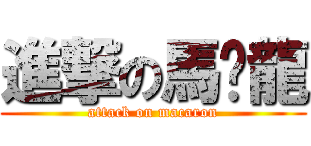 進撃の馬卡龍 (attack on macaron)