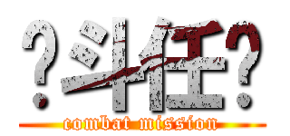 战斗任务 (combat mission)