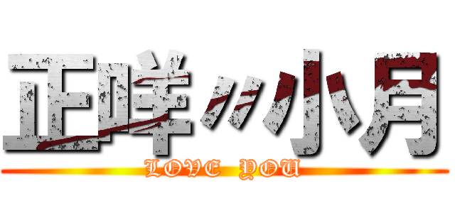 正咩〃小月 (LOVE  YOU)