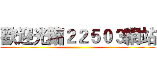 歡迎光臨２２５０３網站 ()