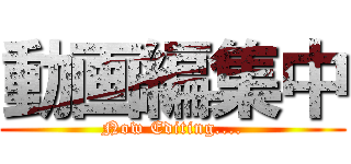 動画編集中 (Now Editing....)