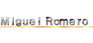 Ｍｉｇｕｅｌ Ｒｏｍｅｒｏ Ｍ ()