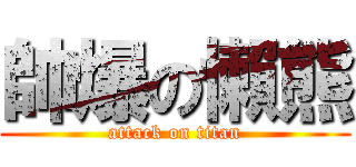 帥爆の懶熊 (attack on titan)