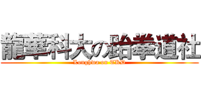 龍華科大の跆拳道社 (Longhwa on TKD)