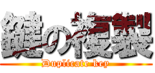 鍵の複製 (Duplicate key)